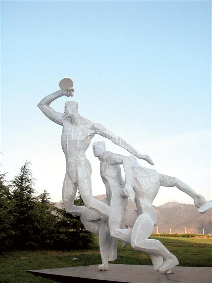 不锈钢运动主题雕塑
