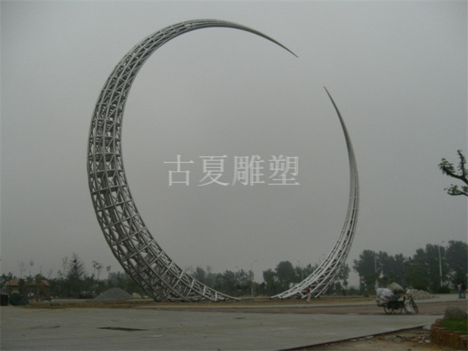 城市广场圆形不锈钢雕塑